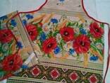 Скатерти, полотенца в украинском стиле, лён- рогожка - фото 1
